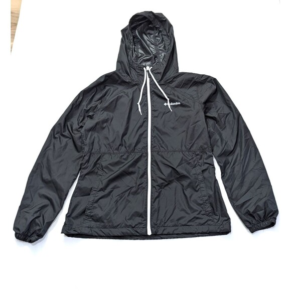Columbia Flash Forward light Weight Black Jacket Windbreaker Woman's Medium - Picture 2 of 15
